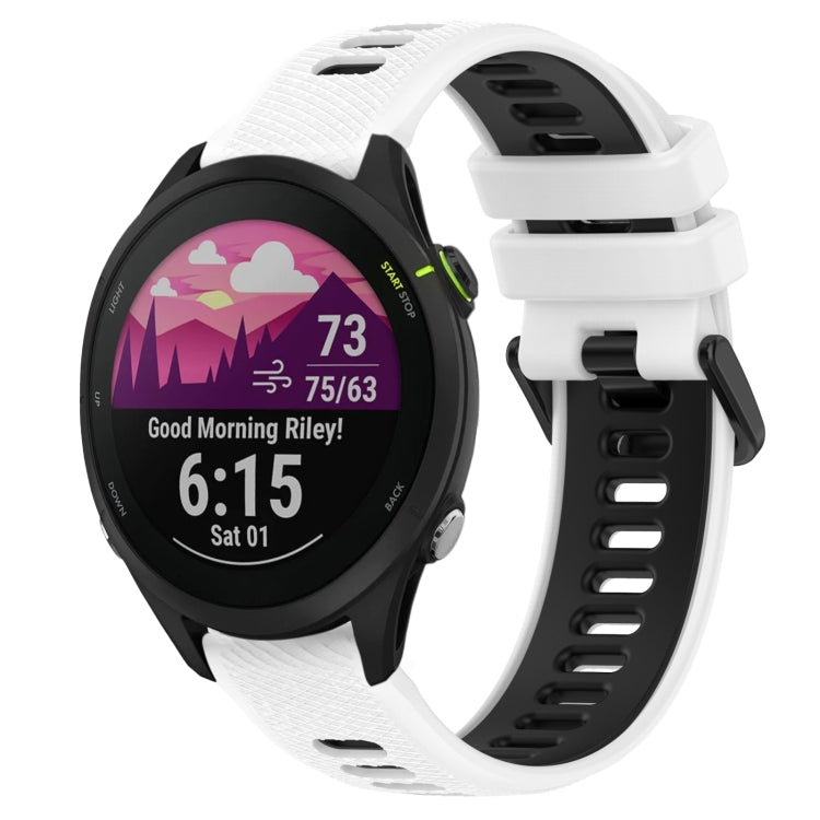Cinturino sportivo in silicone bicolore da 22 mm, For Garmin Forerunner 255 Music, For Garmin Venu 2