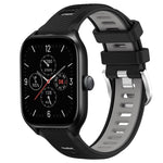 Cinturino per orologio con fibbia in acciaio siliconato a due colori con trama incrociata da 22 mm, For Amazfit GTR Mini, For Amazfit GTS 4