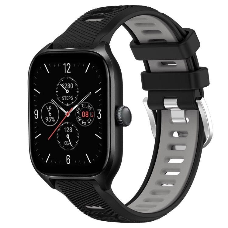 Cinturino per orologio con fibbia in acciaio siliconato a due colori con trama incrociata da 22 mm, For Amazfit GTR Mini, For Amazfit GTS 4