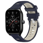 Cinturino per orologio con fibbia in acciaio siliconato a due colori con trama incrociata da 22 mm, For Amazfit GTR Mini, For Amazfit GTS 4