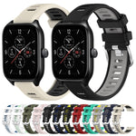Cinturino per orologio con fibbia in acciaio siliconato a due colori con trama incrociata da 22 mm, For Amazfit GTR Mini, For Amazfit GTS 4