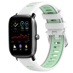 Cinturino per orologio con fibbia in acciaio siliconato a due colori con trama incrociata da 22 mm, For Amazfit GTR Mini, For Amazfit GTS 4