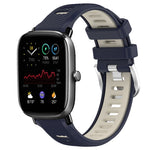 Cinturino per orologio con fibbia in acciaio siliconato a due colori con trama incrociata da 22 mm, For Amazfit GTR Mini, For Amazfit GTS 4