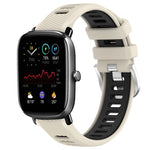 Cinturino per orologio con fibbia in acciaio siliconato a due colori con trama incrociata da 22 mm, For Amazfit GTR Mini, For Amazfit GTS 4