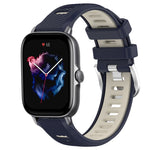 Cinturino per orologio con fibbia in acciaio siliconato a due colori con trama incrociata da 22 mm, For Amazfit GTS 4 Mini, For Amazfit GTS 3