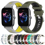 Cinturino per orologio con fibbia in acciaio siliconato a due colori con trama incrociata da 22 mm, For Amazfit GTS 4 Mini, For Amazfit GTS 3
