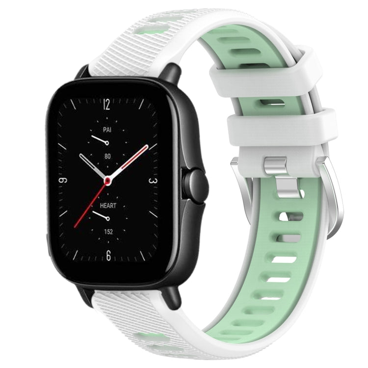 Cinturino per orologio con fibbia in acciaio siliconato a due colori con trama incrociata da 22 mm, For Amazfit GTS 4 Mini, For Amazfit GTS 3