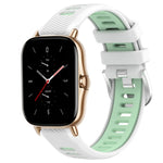 Cinturino per orologio con fibbia in acciaio siliconato a due colori con trama incrociata da 22 mm, For Amazfit GTS 2E, For Amazfit GTS 2 Mini
