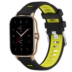 Cinturino per orologio con fibbia in acciaio siliconato a due colori con trama incrociata da 22 mm, For Amazfit GTS 2E, For Amazfit GTS 2 Mini