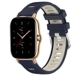 Cinturino per orologio con fibbia in acciaio siliconato a due colori con trama incrociata da 22 mm, For Amazfit GTS 2E, For Amazfit GTS 2 Mini