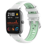 Cinturino per orologio con fibbia in acciaio siliconato a due colori con trama incrociata da 22 mm, For Amazfit GTS 2, For Amazfit GTS