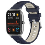 Cinturino per orologio con fibbia in acciaio siliconato a due colori con trama incrociata da 22 mm, For Amazfit GTS 2, For Amazfit GTS