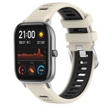 Cinturino per orologio con fibbia in acciaio siliconato a due colori con trama incrociata da 22 mm, For Amazfit GTS 2, For Amazfit GTS