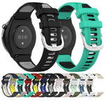 Cinturino per orologio con fibbia in acciaio siliconato a due colori con trama incrociata da 22 mm, For Amazfit GTS 2, For Amazfit GTS