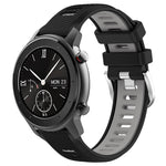 Cinturino per orologio con fibbia in acciaio siliconato a due colori con trama incrociata da 22 mm, For Amazfit GTS 2, For Amazfit GTS