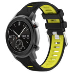 Cinturino per orologio con fibbia in acciaio siliconato a due colori con trama incrociata da 22 mm, For Amazfit GTS 2, For Amazfit GTS