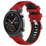 Cinturino per orologio con fibbia in acciaio siliconato a due colori con trama incrociata da 22 mm, For Amazfit GTS 2, For Amazfit GTS