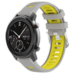 Cinturino per orologio con fibbia in acciaio siliconato a due colori con trama incrociata da 22 mm, For Amazfit GTS 2, For Amazfit GTS