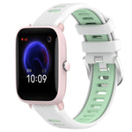 Cinturino per orologio con fibbia in acciaio siliconato a due colori con trama incrociata da 22 mm, For Amazfit GTR 42MM, For Amazfit Pop Pro