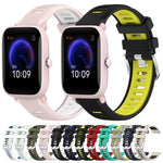 Cinturino per orologio con fibbia in acciaio siliconato a due colori con trama incrociata da 22 mm, For Amazfit GTR 42MM, For Amazfit Pop Pro