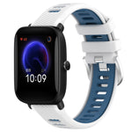 Cinturino per orologio con fibbia in acciaio siliconato a due colori con trama incrociata da 22 mm, For Amazfit GTR 42MM, For Amazfit Pop Pro