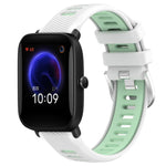 Cinturino per orologio con fibbia in acciaio siliconato a due colori con trama incrociata da 22 mm, For Amazfit GTR 42MM, For Amazfit Pop Pro