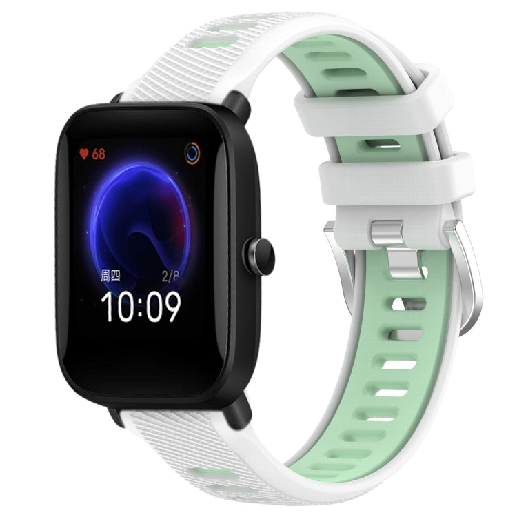 Cinturino per orologio con fibbia in acciaio siliconato a due colori con trama incrociata da 22 mm, For Amazfit GTR 42MM, For Amazfit Pop Pro