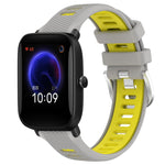 Cinturino per orologio con fibbia in acciaio siliconato a due colori con trama incrociata da 22 mm, For Amazfit GTR 42MM, For Amazfit Pop Pro
