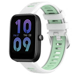 Cinturino per orologio con fibbia in acciaio siliconato a due colori con trama incrociata da 22 mm, For Amazfit Pop, For Amazfit Bip3