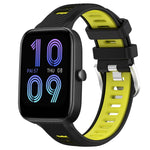Cinturino per orologio con fibbia in acciaio siliconato a due colori con trama incrociata da 22 mm, For Amazfit Pop, For Amazfit Bip3