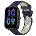 Cinturino per orologio con fibbia in acciaio siliconato a due colori con trama incrociata da 22 mm, For Amazfit Pop, For Amazfit Bip3