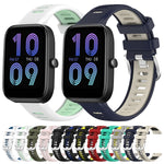 Cinturino per orologio con fibbia in acciaio siliconato a due colori con trama incrociata da 22 mm, For Amazfit Pop, For Amazfit Bip3
