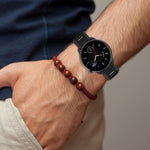 Cinturino per orologio con fibbia in acciaio siliconato a due colori con trama incrociata da 22 mm, For Amazfit Pop, For Amazfit Bip3