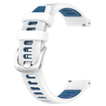 Cinturino per orologio con fibbia in acciaio siliconato a due colori con trama incrociata da 22 mm, For Amazfit Bip 1S