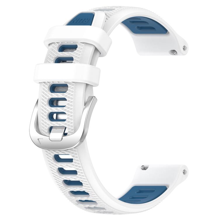 Cinturino per orologio con fibbia in acciaio siliconato a due colori con trama incrociata da 22 mm, For Amazfit Bip 1S