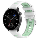 Cinturino per orologio con fibbia in acciaio siliconato a due colori con trama incrociata da 22 mm, For Amazfit Bip 1S