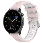 Cinturino per orologio con fibbia in acciaio siliconato a due colori con trama incrociata da 22 mm, For Amazfit Bip 1S