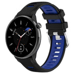 Cinturino per orologio con fibbia in acciaio siliconato a due colori con trama incrociata da 22 mm, For Amazfit Bip 1S