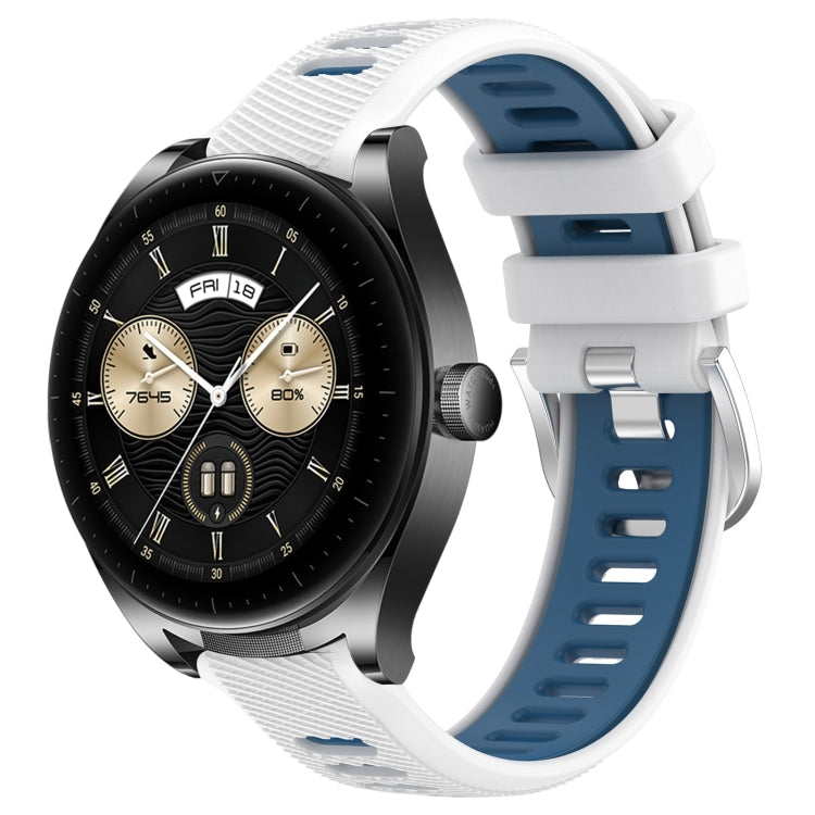 Cinturino sportivo in silicone con fibbia in acciaio bicolore da 22 mm, For Huawei Watch Buds, For Huawei Watch GT3 46mm