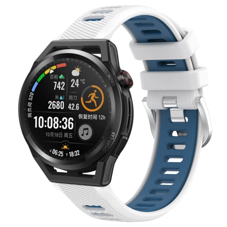 Cinturino sportivo in silicone con fibbia in acciaio bicolore da 22 mm, For Huawei Watch GT Runner, For Huawei Watch 3