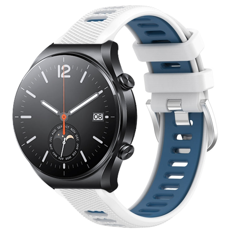 Cinturino sportivo in silicone con fibbia in acciaio bicolore da 22 mm, For Xiaomi MI Watch S1, For Xiaomi MI Watch S1 Pro
