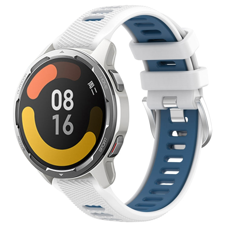 Cinturino sportivo in silicone con fibbia in acciaio bicolore da 22 mm, For Xiaomi Watch S1 Active, For Xiaomi MI Watch Color 2