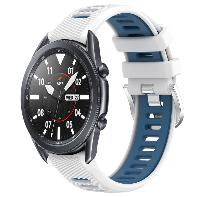 Cinturino sportivo in silicone con fibbia in acciaio bicolore da 22 mm, For Samsung Galaxy Watch3 45mm, For Samsung Galaxy Watch 46mm
