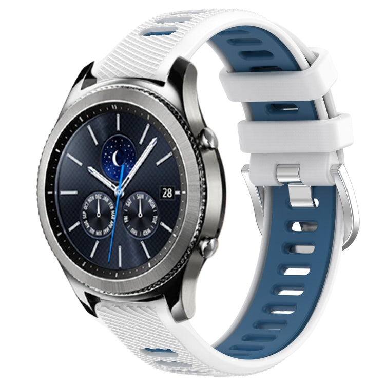 Cinturino sportivo in silicone con fibbia in acciaio bicolore da 22 mm, For Samsung Gear S3 Classic, For Samsung Gear S3 Frontier