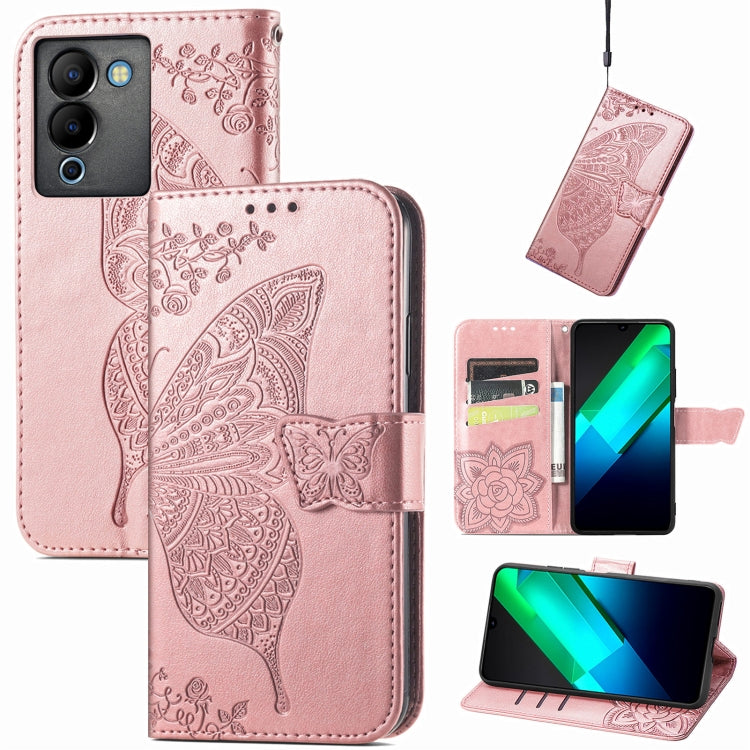 Custodia per telefono in pelle goffrata farfalla amore fiore, For Infinix Note 12 G96, For OnePlus Ace 2, For Realme C55