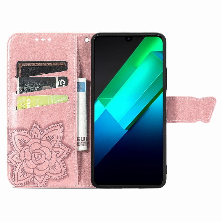 Custodia per telefono in pelle goffrata farfalla amore fiore, For Infinix Note 12 G96, For OnePlus Ace 2, For Realme C55