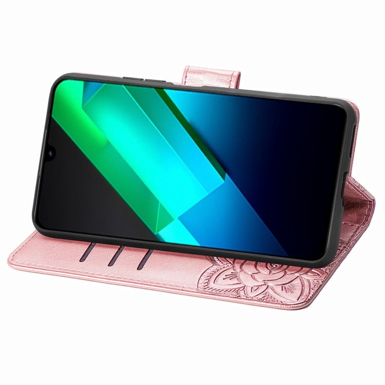 Custodia per telefono in pelle goffrata farfalla amore fiore, For Infinix Note 12 G96, For OnePlus Ace 2, For Realme C55