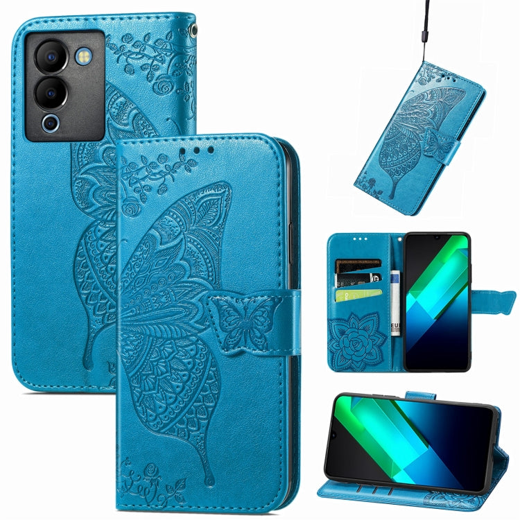 Custodia per telefono in pelle goffrata farfalla amore fiore, For Infinix Note 12 G96, For OnePlus Ace 2, For Realme C55