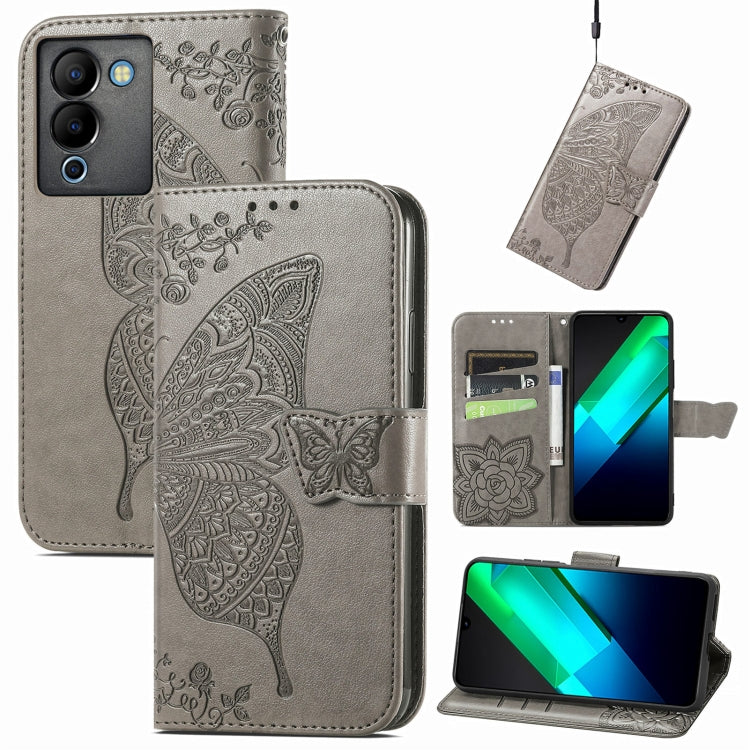 Custodia per telefono in pelle goffrata farfalla amore fiore, For Infinix Note 12 G96, For OnePlus Ace 2, For Realme C55