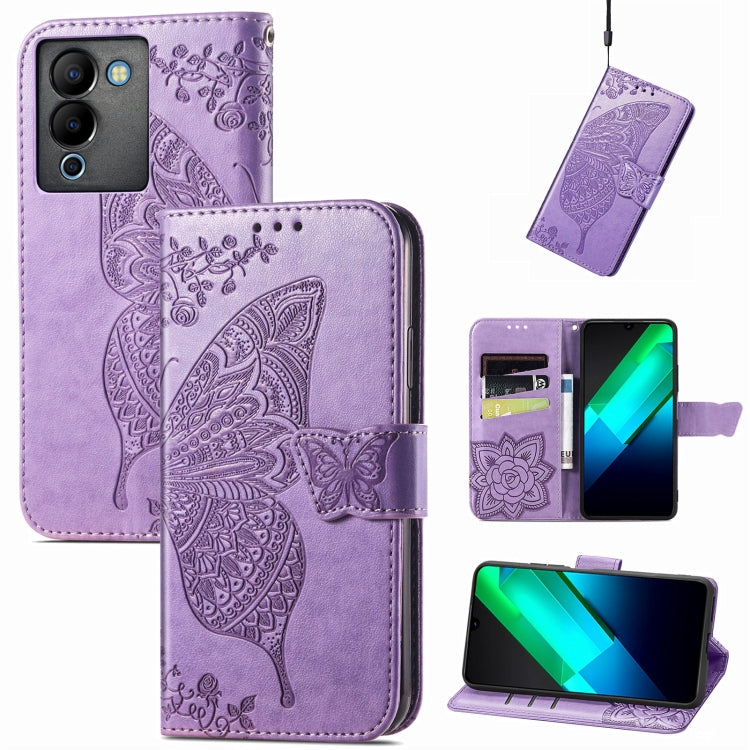 Custodia per telefono in pelle goffrata farfalla amore fiore, For Infinix Note 12 G96, For OnePlus Ace 2, For Realme C55